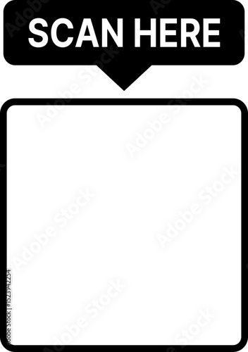 Black scan here frame
