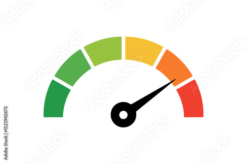 Performance meter gauge indicator dashboard vector