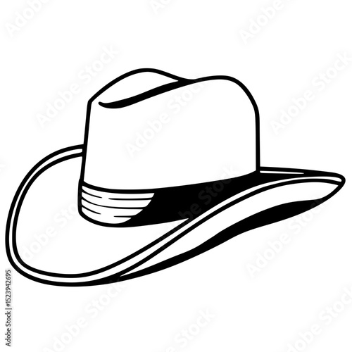 Cartoon cowboy hat silhouette