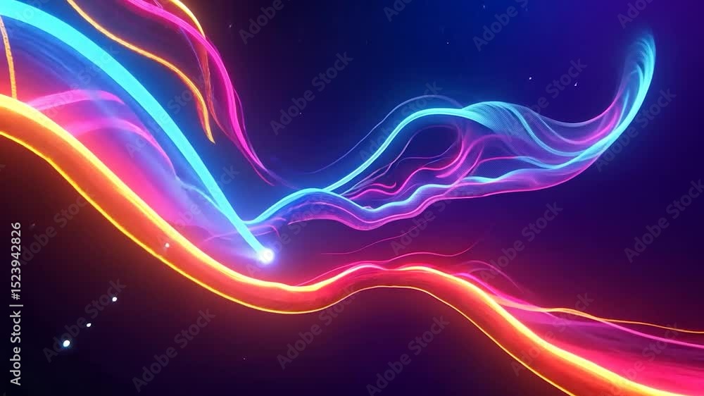Abstract glowing lines in vibrant colors Abstract glowing lines in vibrant colors