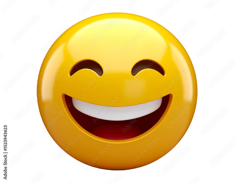3d rendered happy emoji face isolated on transparent background 3d rendered happy emoji face isolated on transparent background