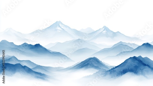 Wallpaper Mural Misty Mountain Landscape. Torontodigital.ca