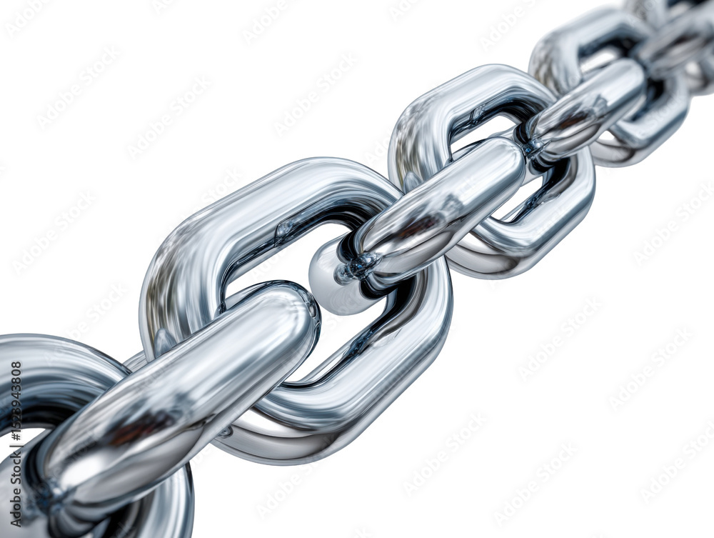 Fototapeta premium metal chain isolated on white