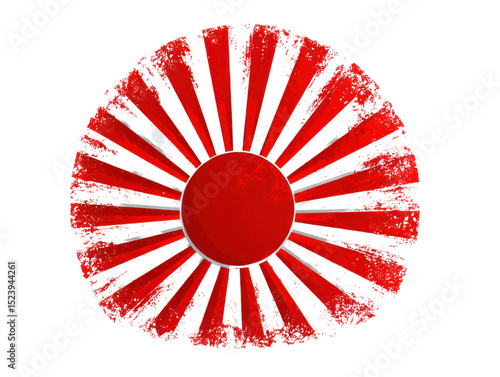 japan flag painted on a metal background