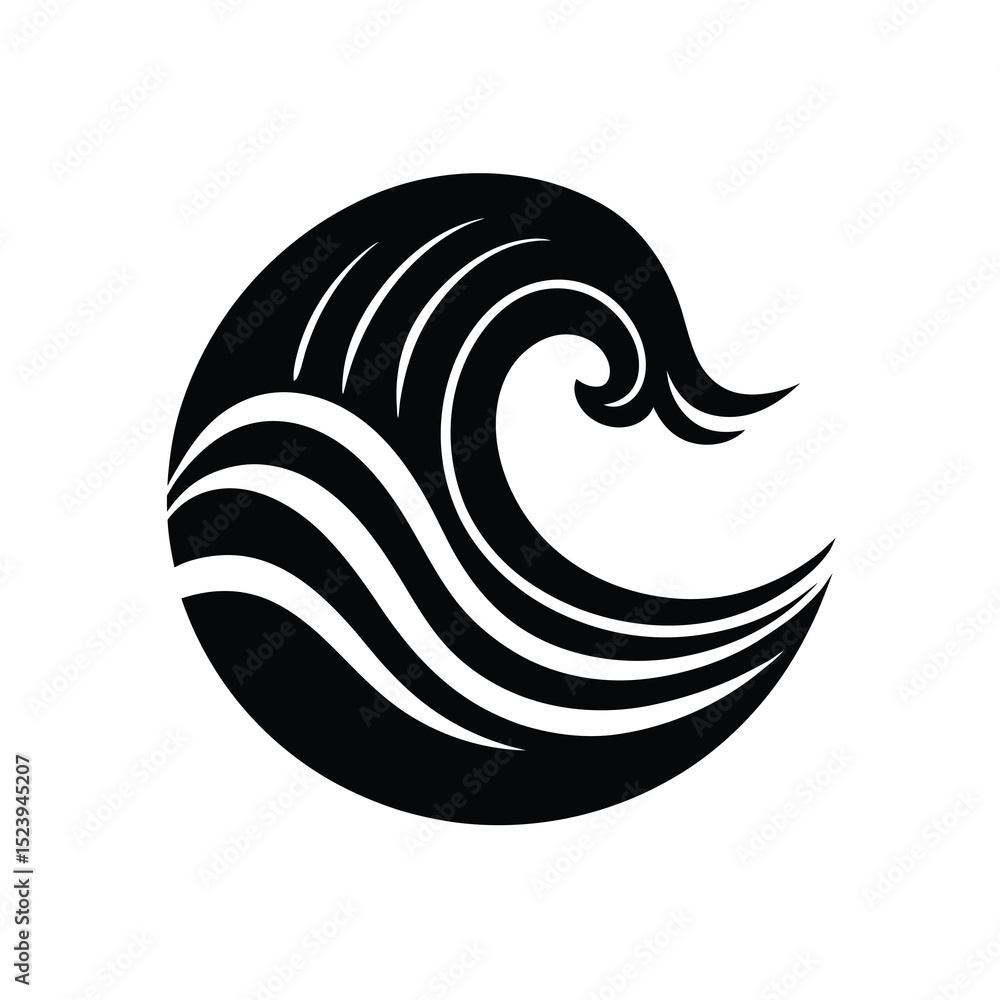 Naklejka premium Chevron Burst Vector Silhouette Zigzag Oceanic