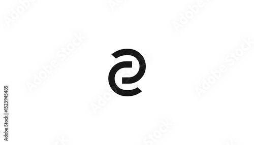 Abstract logo design with dynamic shapes