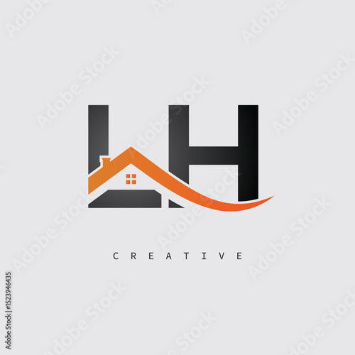 Free Download LH Real Estate Creative Logo – Minimalist House Roof Monogram for Property, Realtor & Construction Branding	
 - GFXLoad