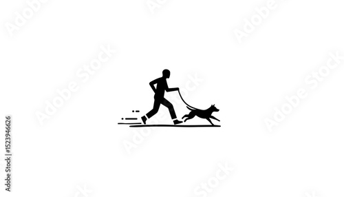 Person jogging with dog on leash