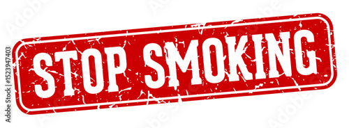 stop smoking rectangular sign. stop smoking stamp