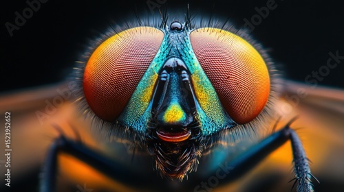 Closeup fly eye macro photography