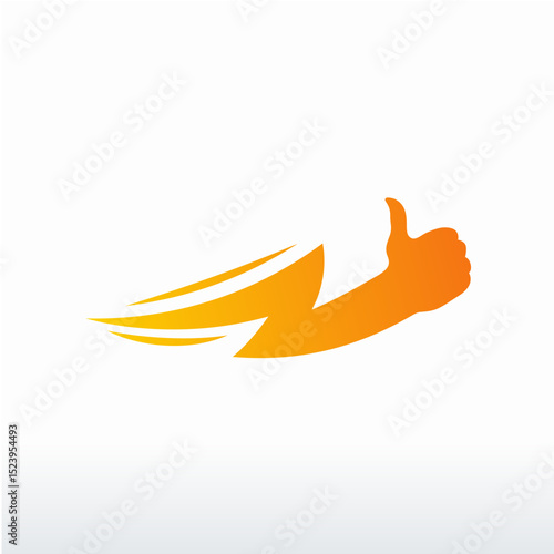 Thunder Thumb Logo designs concept vector, Fast Thumb Logo template, design concept, logo, logotype element for template