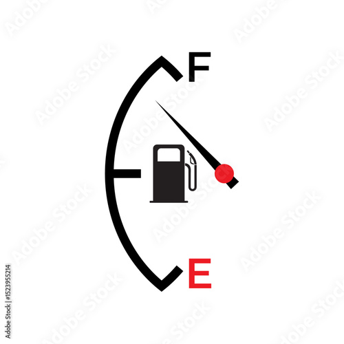 vehicle fuel tank indicator flat icon vector