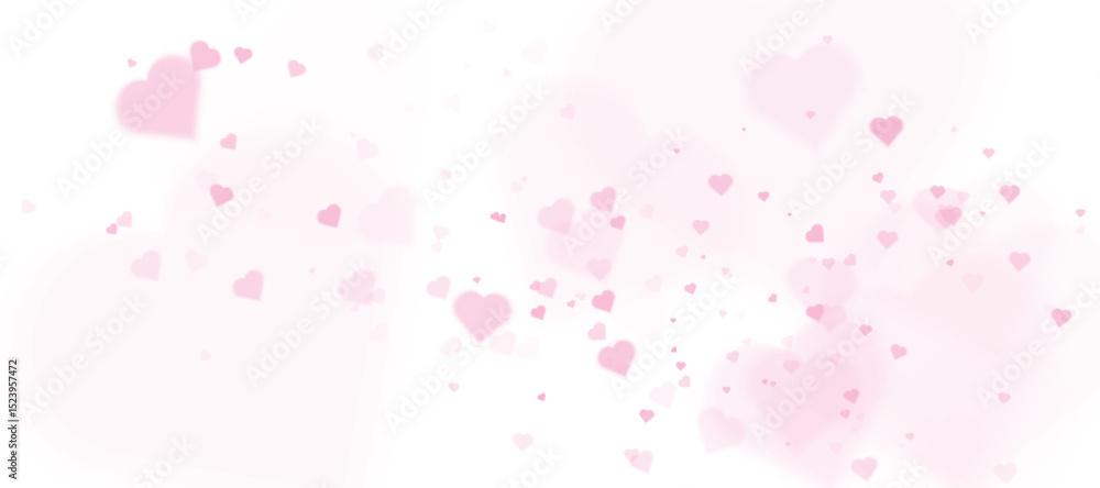 Romantic background with pink hearts on white background in soft and airy style. Suitable for love, wedding and congratulations themed designs. Romantic background with pink hearts on white background in soft and airy style. Suitable for love, wedding and congratulations themed designs.