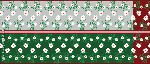 saree design illustration, puja saree, white saree with red boder