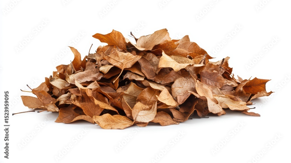 Fototapeta premium Pile of Dried Autumn Leaves. (1)