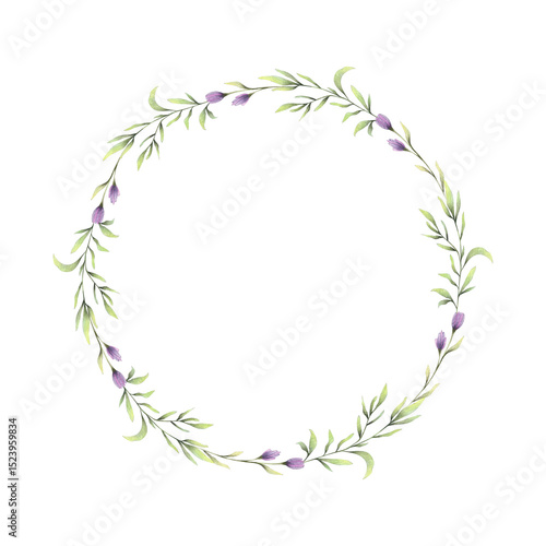 a wreath of twigs and flowers