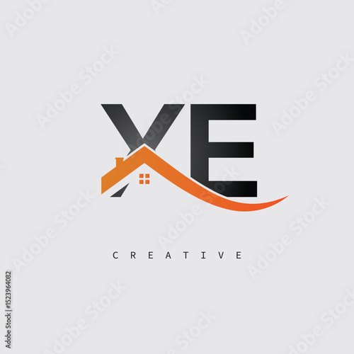 Free Download YE Real Estate Creative Logo – Minimalist House Roof Monogram for Property, Realtor & Construction Branding - GFXLoad