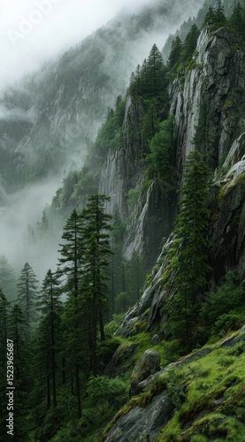 Green Mountain Forest Landscape Nature Beauty Outdoors