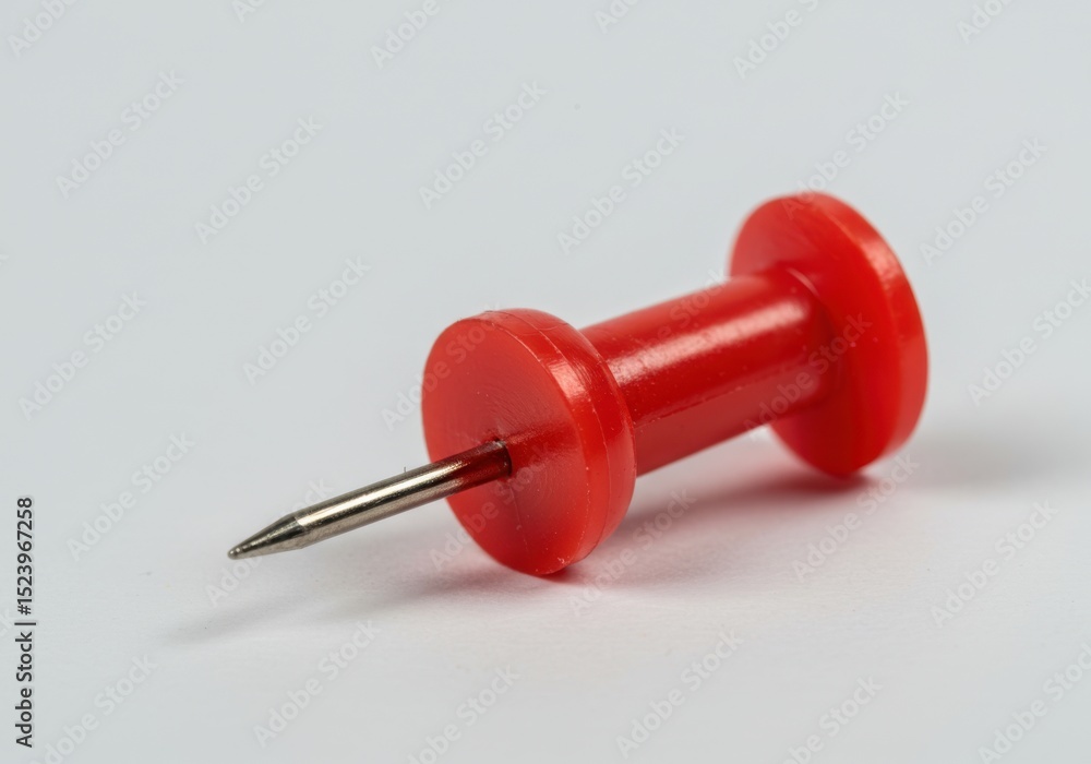 Red push pin isolated on white background Red push pin isolated on white background