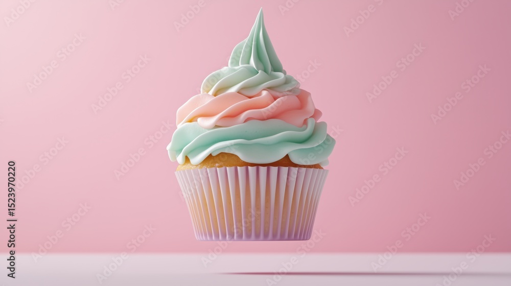 Pink Frosted Cupcake with Sprinkles for Dessert & Celebration Graphics Pink Frosted Cupcake with Sprinkles for Dessert & Celebration Graphics