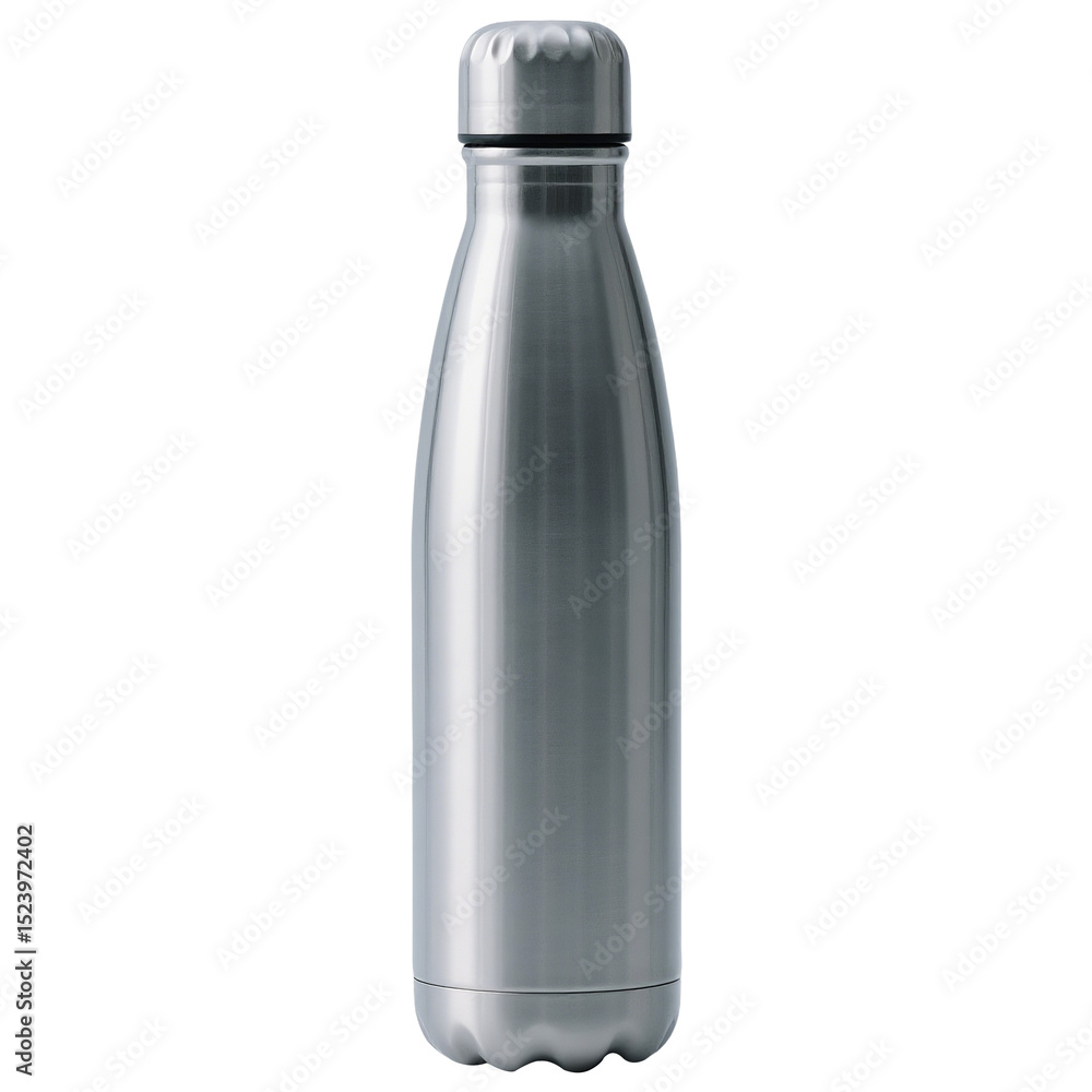 Stainless Steel Water Bottle with a Shiny Metallic Finish Stainless Steel Water Bottle with a Shiny Metallic Finish