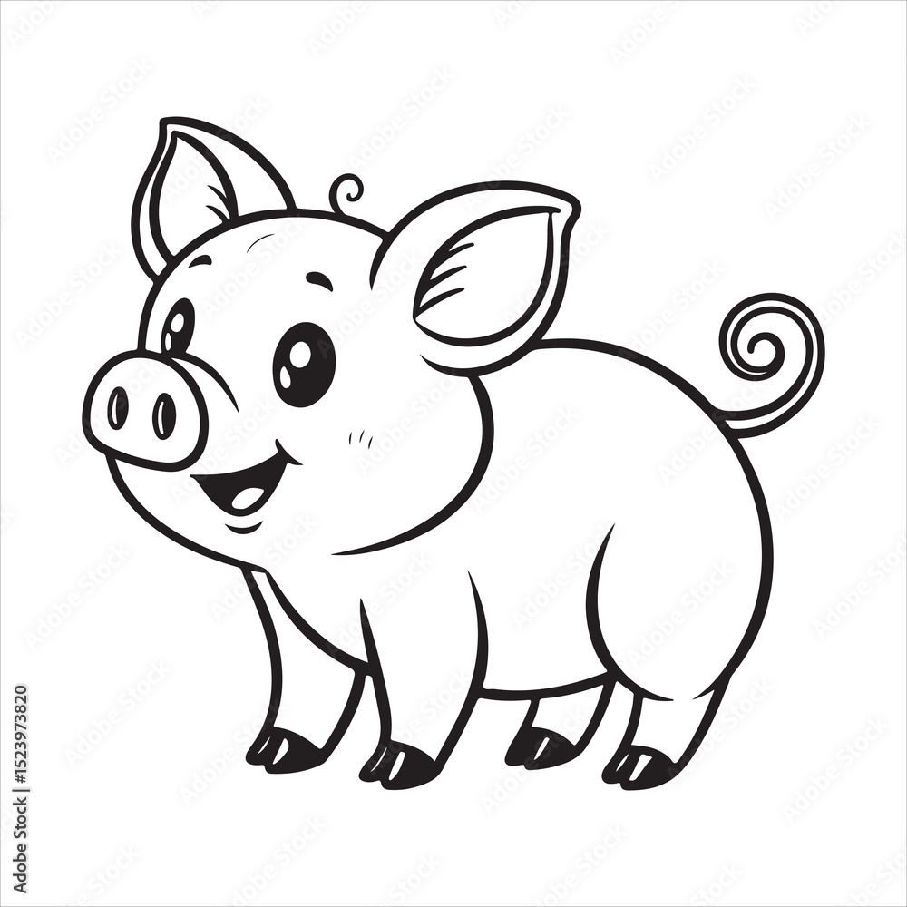 Naklejka premium Pig Vector