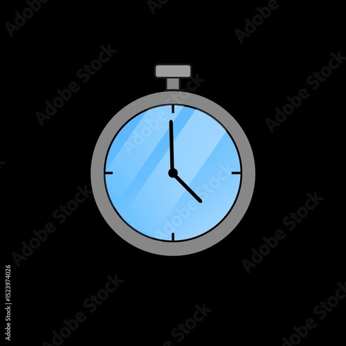 Wallpaper Mural Animated Stopwatch with Rotating Hand – Transparent Background Timer Element, Alarm animation  Torontodigital.ca