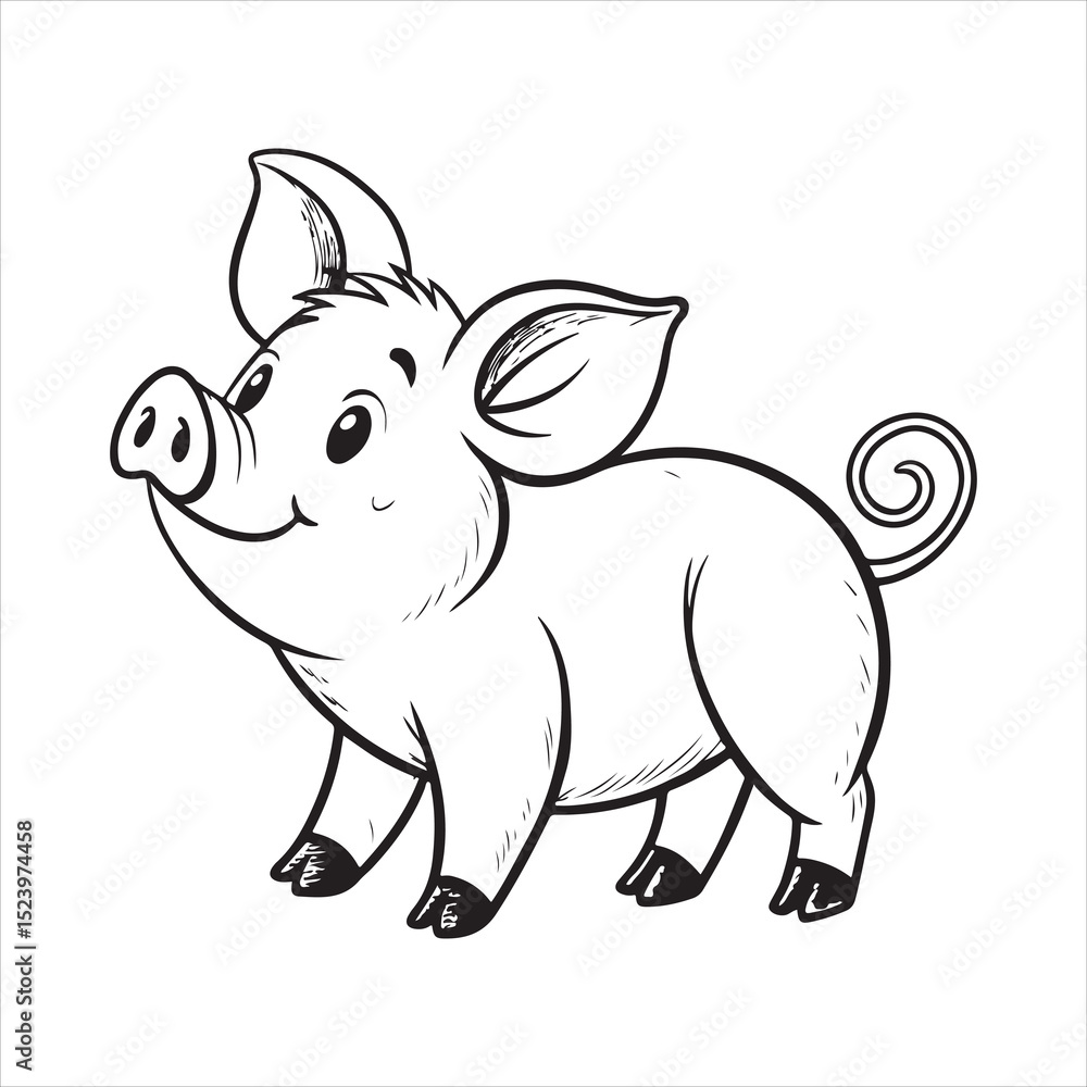 Naklejka premium Pig Vector