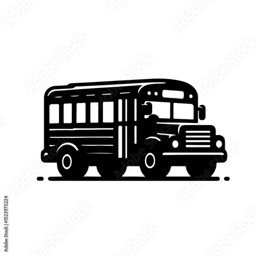 school bus  silhouette 