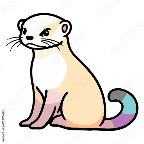 ferret, animal, vector, transparent background, creature, mustela putorius furo, cute, mammal, isolated, wildlife, one animal, nature, furry, vertebrate