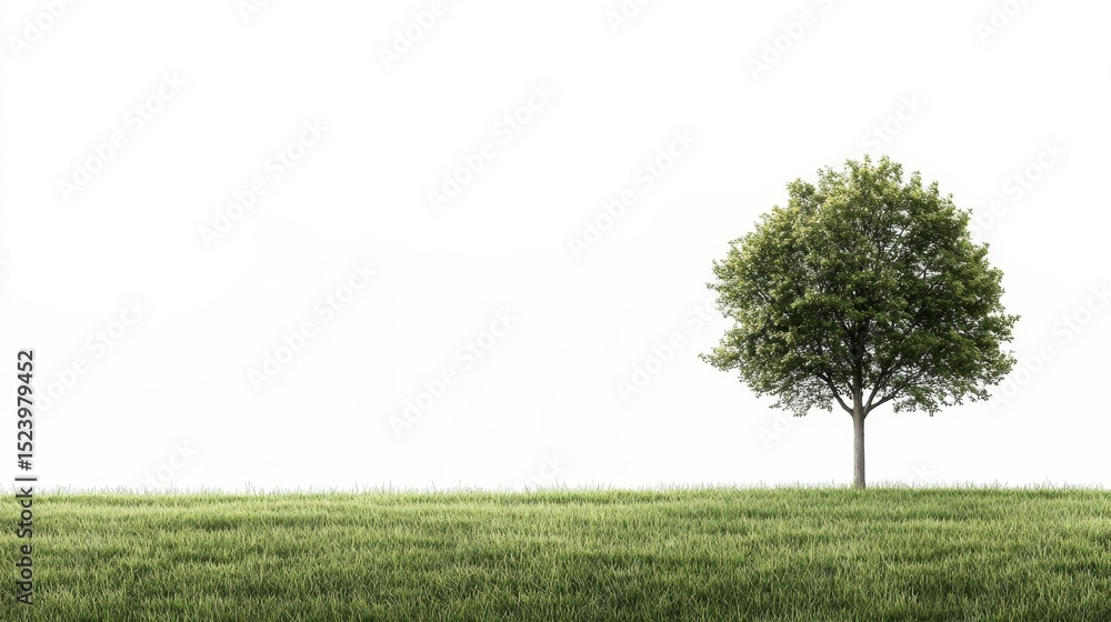 Fototapeta premium Promoting green energy through tree planting and recycling initiatives for a sustainable environment