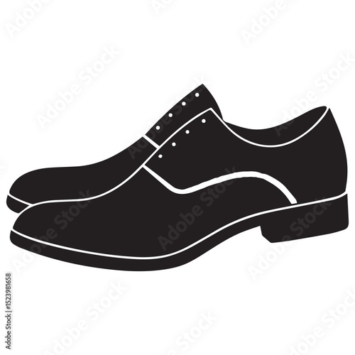 classic shoes, elegant formal footwear, stylish business shoes silhouette vector