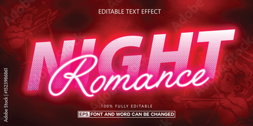 Romance editable text effect