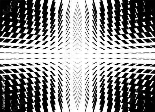 Vector technological pattern of abstract pixels. Digital design element. Black and white vector background. For covers, posters, advertising. Flow of clusters