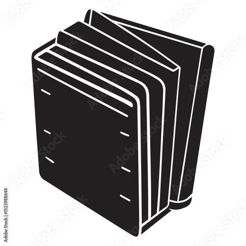 black folder with documents
