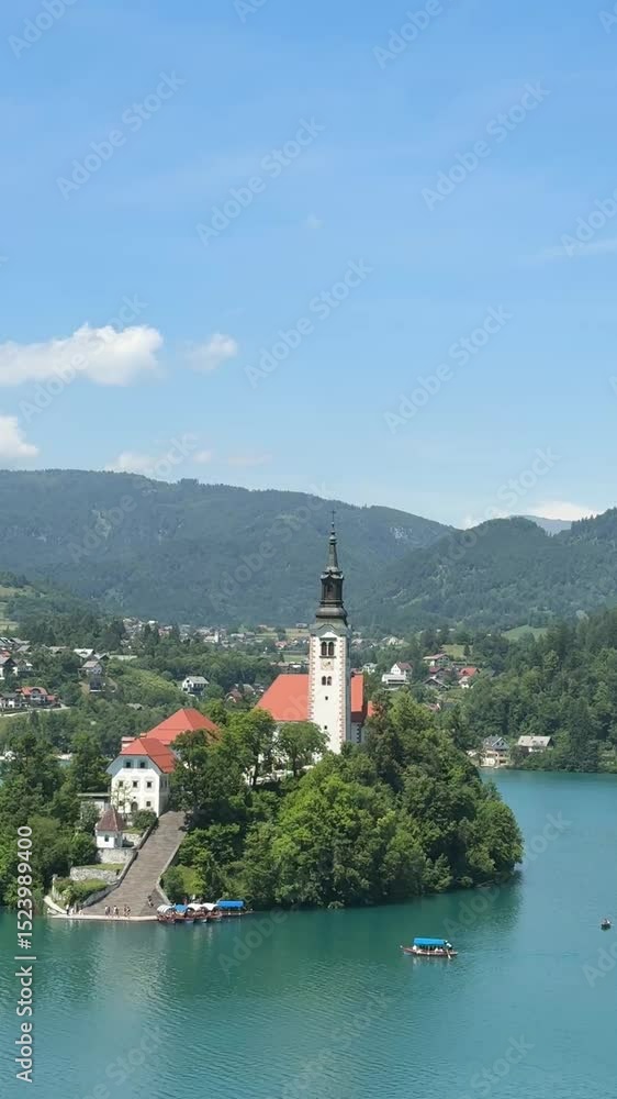 Lake Bled Slovenia Castle Church Emerald Pool Lake Bled Slovenia Castle Church Emerald Pool