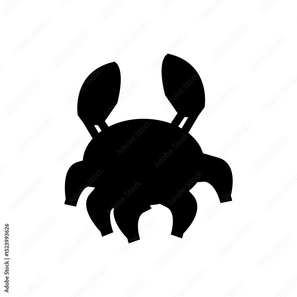 Fototapeta premium vector illustration of a black crab