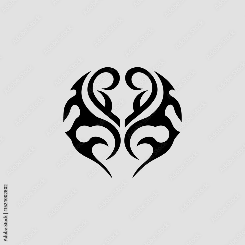 Naklejka premium vector illustration of an abstract head