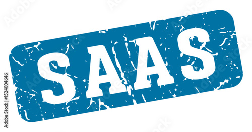 saas rectangular sign. saas stamp