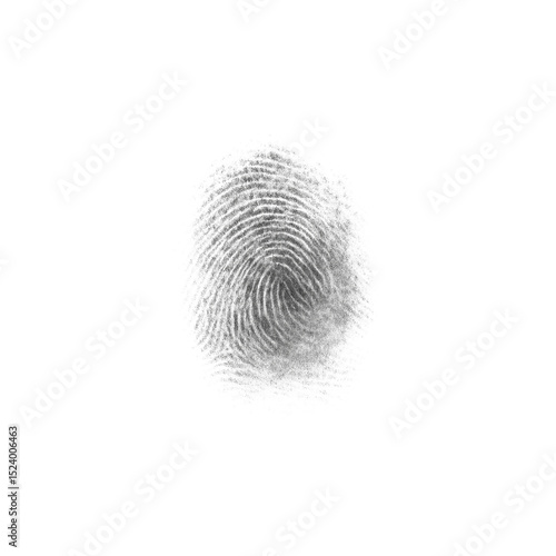 Fingerprint on the white isolated background.