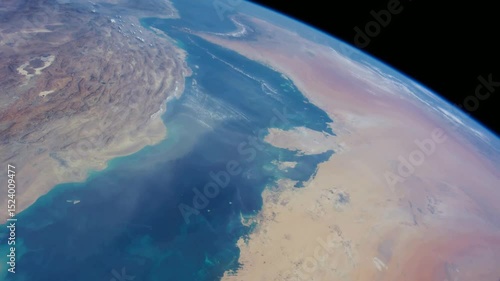 land and sea from space