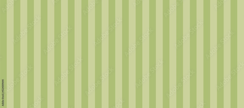 Obraz premium Seamless vertical green stripes pattern in soft pastel tones. Perfect for website banners, social media headers, packaging, or background design for a fresh and modern look.