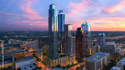 Austin Skyline at Sunset