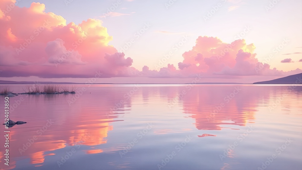 Fototapeta premium sunrise over the lake