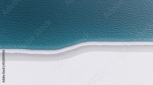 Aerial View of Ocean Waves Meeting Sandy Beach