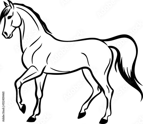 Wallpaper Mural Horse profile vector, side view icon with motion Torontodigital.ca