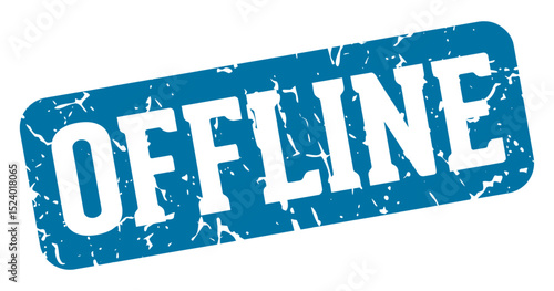 offline rectangular sign. offline stamp