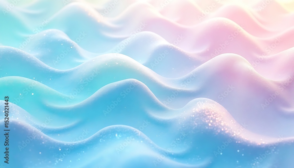 Obraz premium Abstract Pastel Waves with Sparkling Texture Surface Background Design