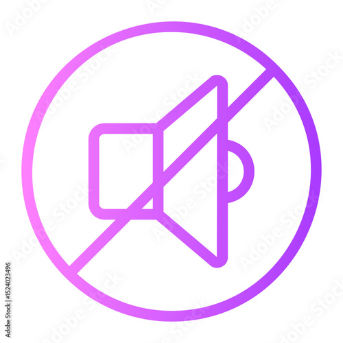 mute gradient icon