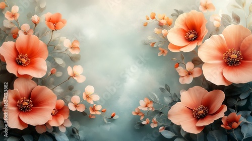 Wallpaper Mural Peach Blossom Elegance: A Stunning Floral Wallpaper Design Torontodigital.ca